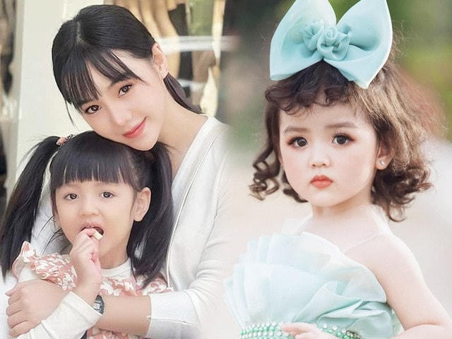 Sao nhí sở hữu ngoại hình đẹp, xinh xắn, gương mặt sáng như búp bê, nụ cười trong sáng.