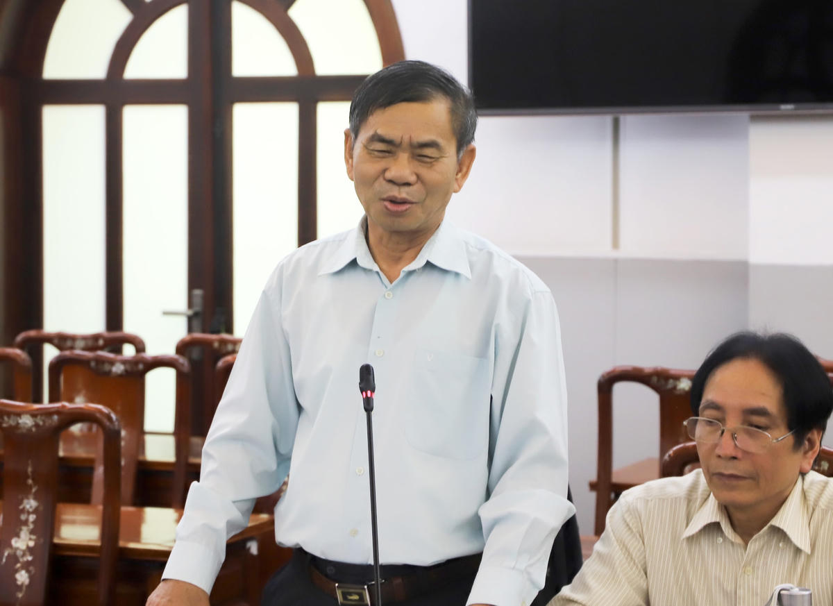 PGS.TS Bùi Xuân Đức, Ủy viên Hội đồng tư vấn về Dân chủ và Pháp luật UBTƯ MTTQ Việt Nam phát biểu.