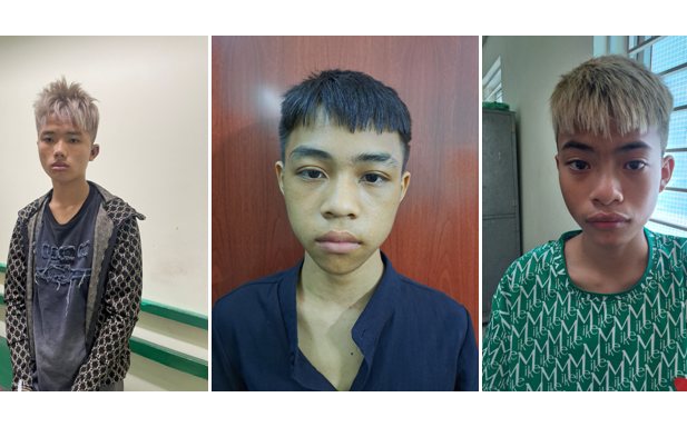 Ba tên “cướp nhí” tại Cơ quan Công an. 