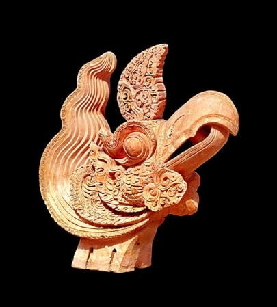 Tượng đầu chim phượng, trang trí đầu nóc mái, thời Lý (thế kỷ 11- 12).