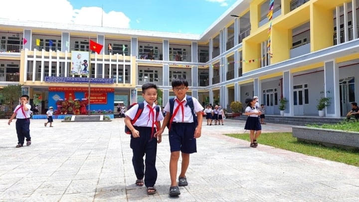 Trường tiểu học Hòa Bắc vừa được xây dựng mới.