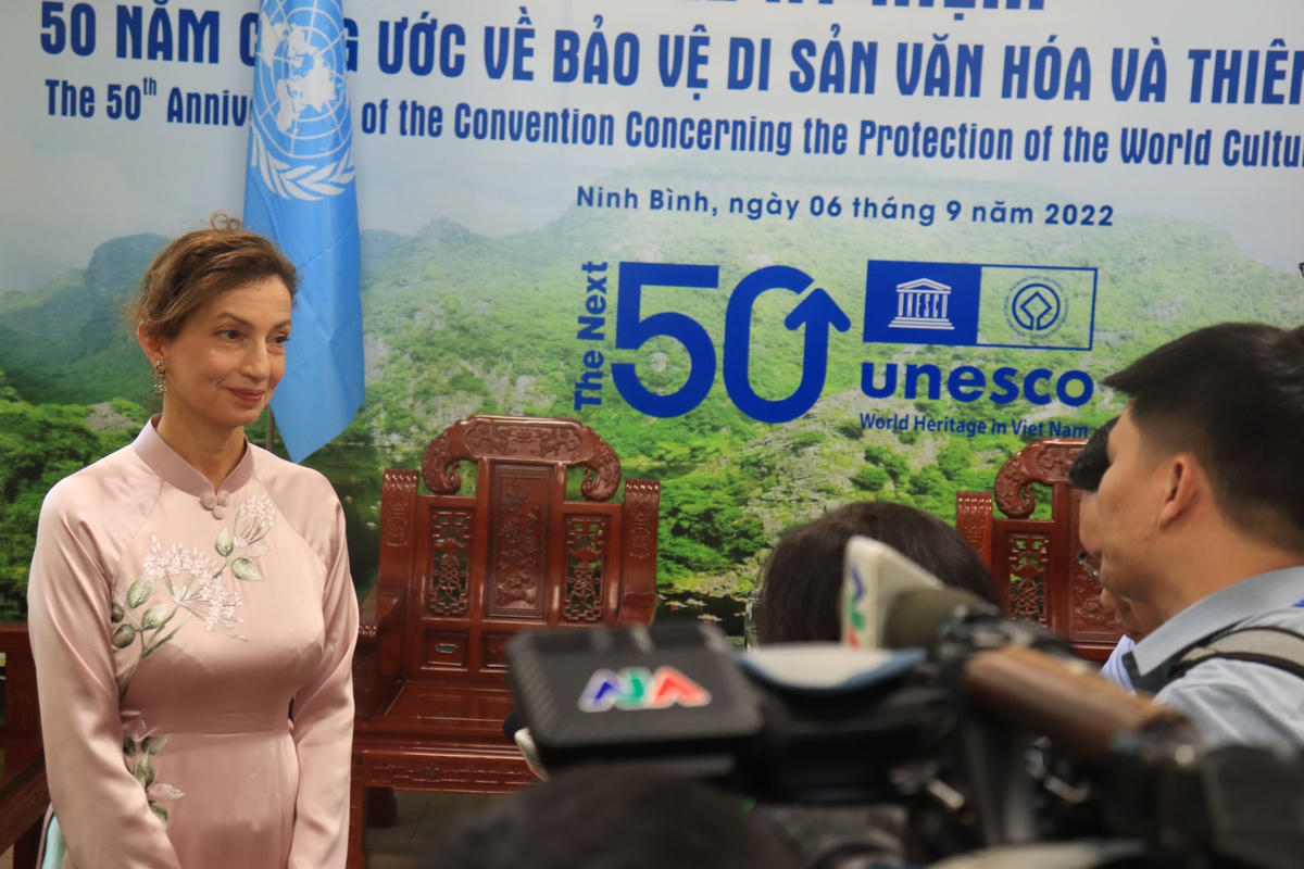 Tổng Giám đốc UNESCO đưa ra 2 vấn đề thách thức trong việc bảo vệ di sản.