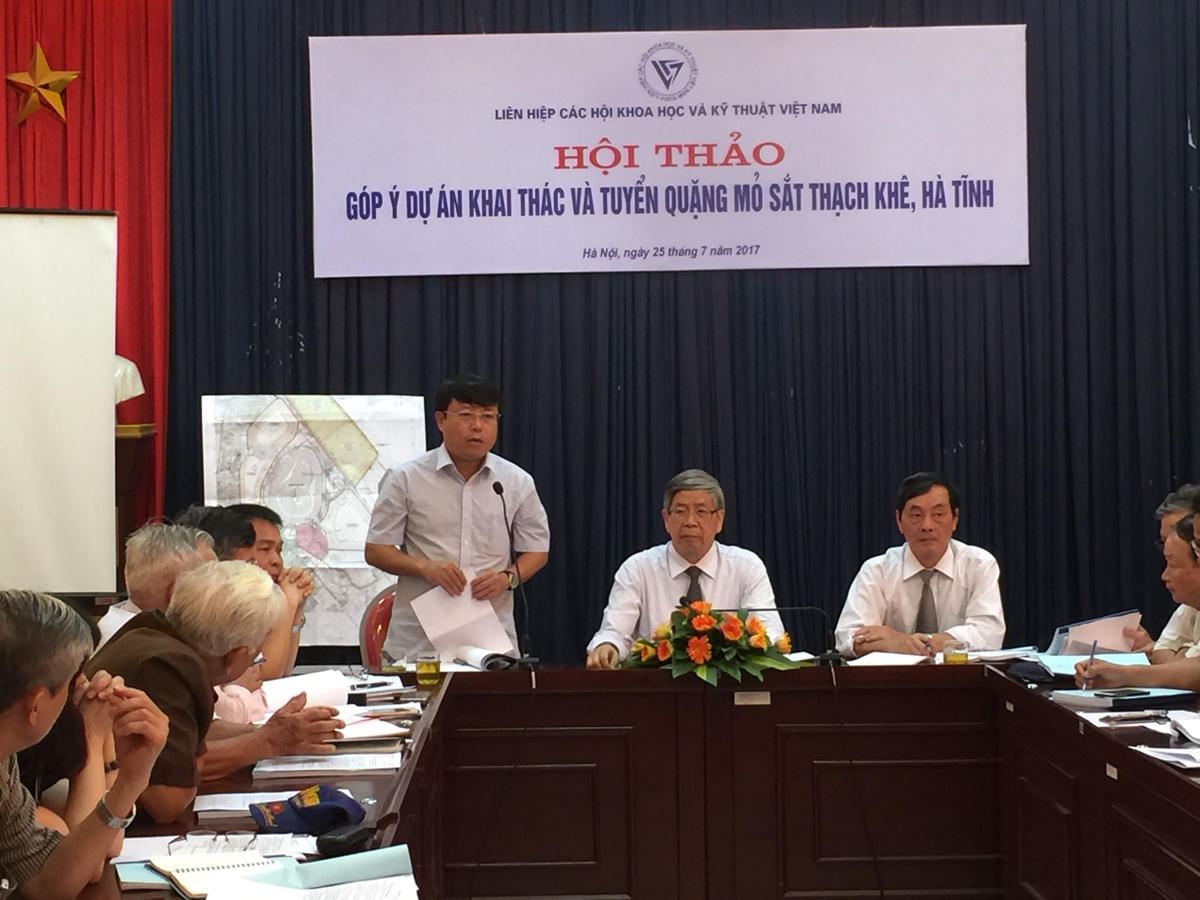 Vusta tổ chức hội thảo góp ý về dự án mỏ sắt Thạch Khê vào ngày 25/7/2017.