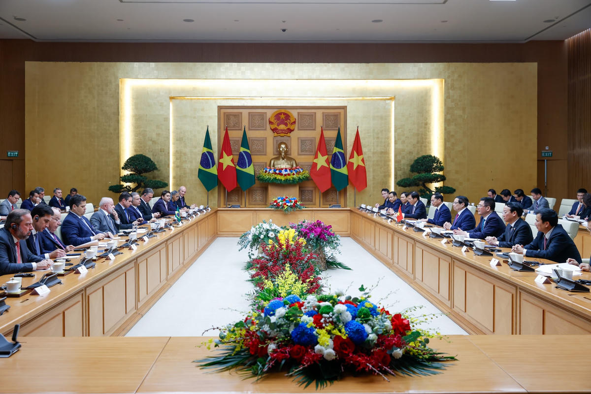 Thủ tướng Phạm Minh Chính hội kiến Tổng thống Brazil: Quyết tâm đưa thương mại song phương lên 15 tỷ USD vào năm 2030- Ảnh 7.