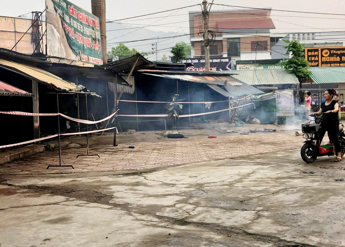 Hiện trường vụ hoả hoạn.