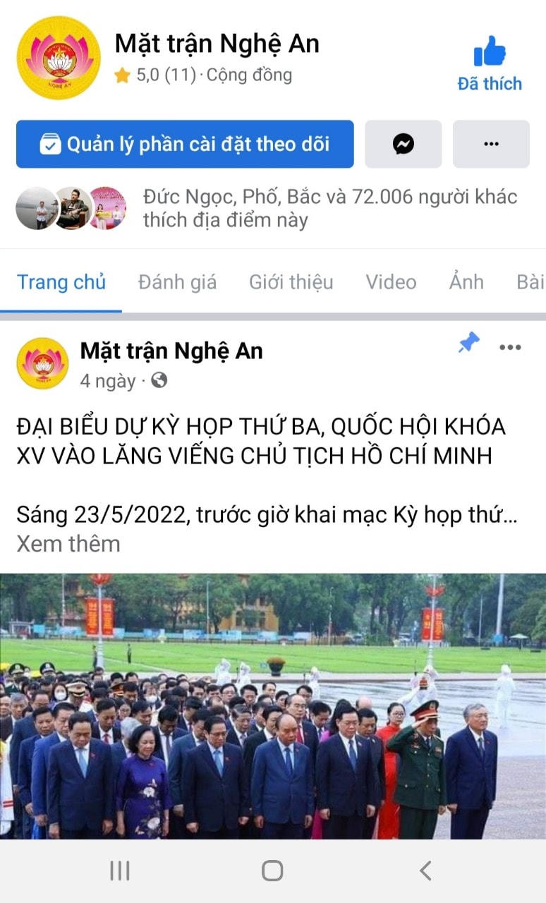 Phó Chủ tịch Phùng Khánh Tài khảo sát việc ứng dụng công nghệ số tại Mặt trận Nghệ An