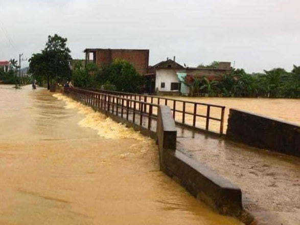 Xã Hà Bắc (huyện Hà Trung) thường xuyên bị ngập mỗi khi có mưa lớn.