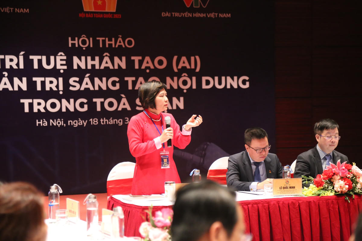 PGS.TS Đỗ Thị Thu Hằng, Trưởng Ban Nghiệp vụ, Hội Nhà báo Việt Nam.  