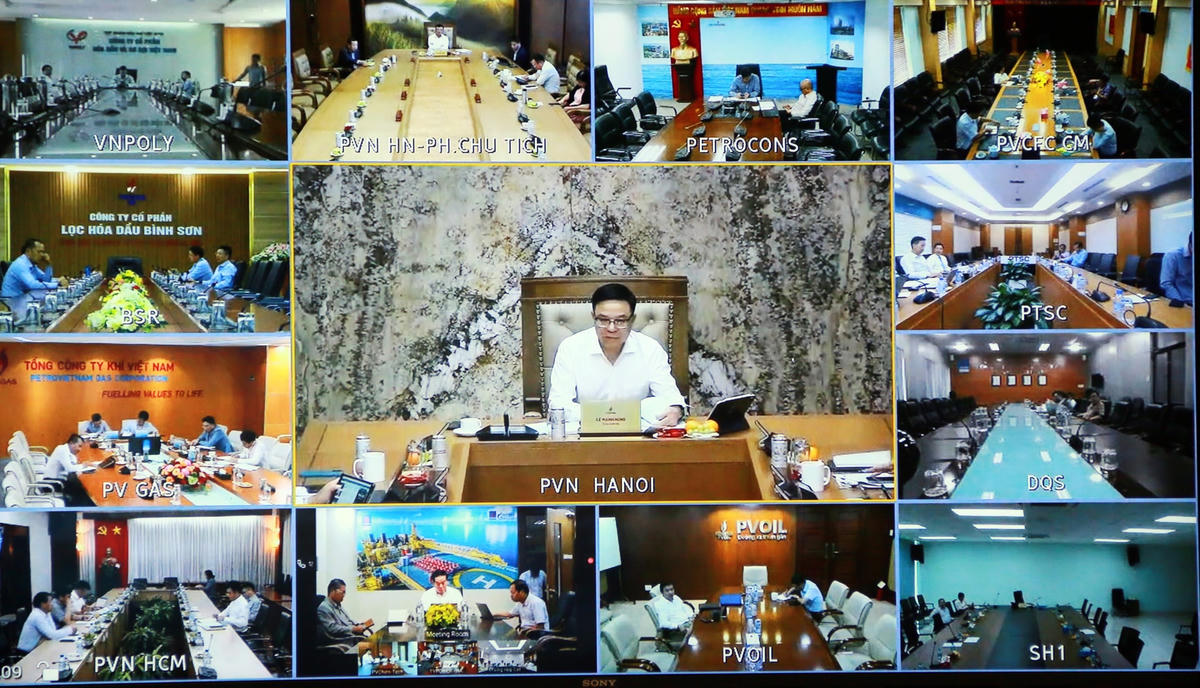 Các điểm cầu giao ban trực tuyến.