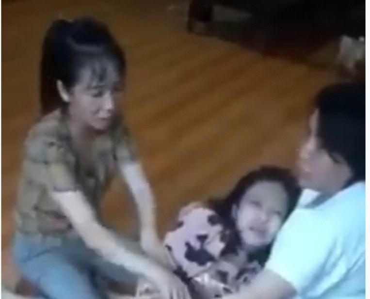 Uống rượu say, sợ gia đình mắng nên cháu T đã bịa ra chuyện bị đánh thuốc mê và bắt cóc. (Ảnh cắt từ clip được chia sẻ trên MXH)