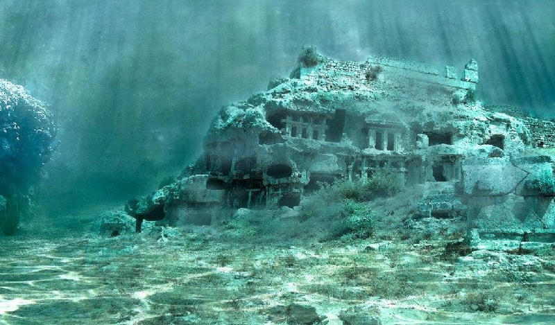 Thành phố Thonis-Heracleion chìm sâu dưới lòng đại dương. 