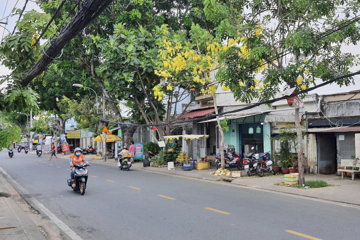 Đoạn đường xảy ra vụ việc (Ảnh: Hoàng Thuận).