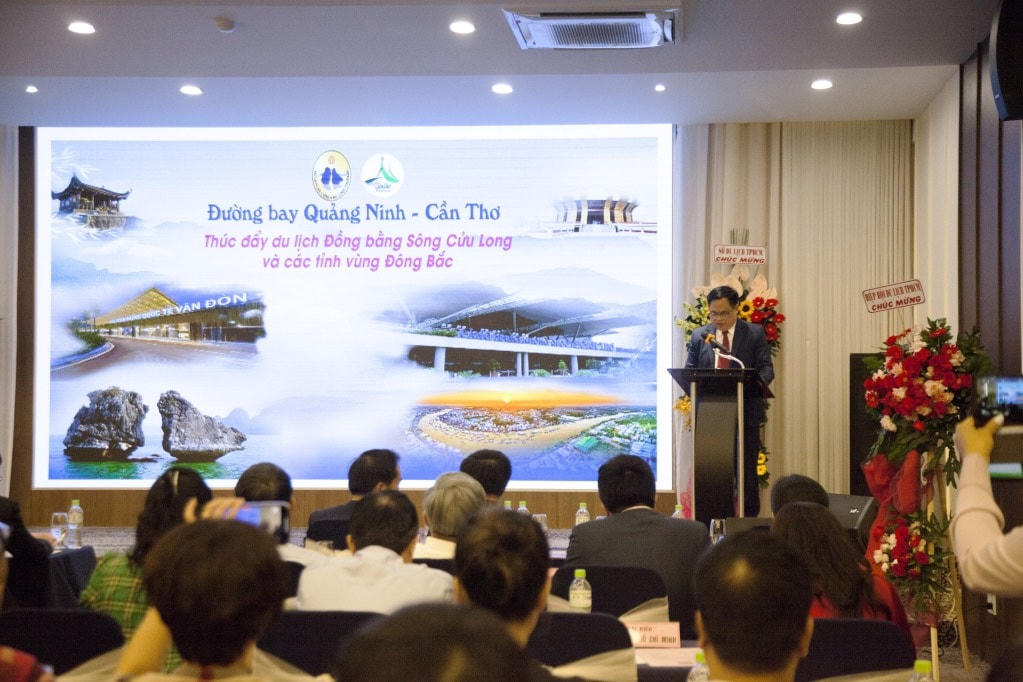 Tỉnh Quảng Ninh giới thiệu về đường bay mới nối Vân Đồn - Cần Thơ sẽ được khai trương vào ngày 25/4.