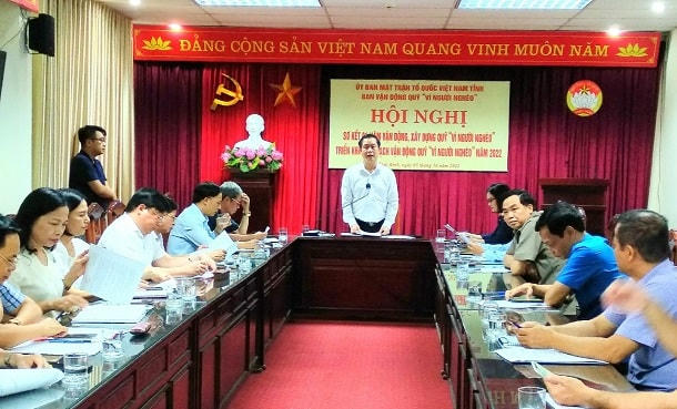 Ban vận động Quỹ “Vì người nghèo” tỉnh Thái Bình triển khai tổ chức Tháng cao điểm vì người nghèo năm 2022.