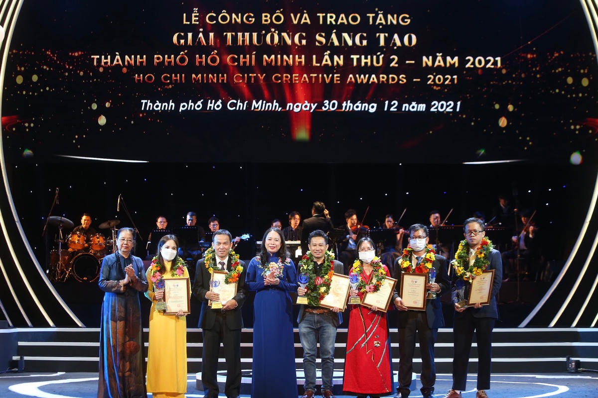 Quang cảnh lễ trao Giải thưởng sáng tạo TP HCM lần 2 vào năm 2021.