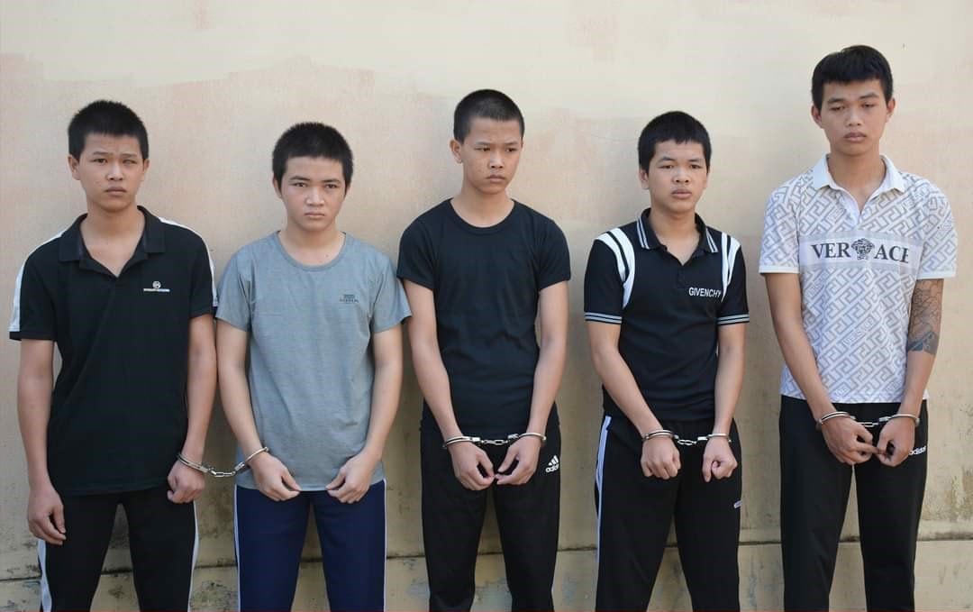 5 đối tượng tại cơ quan Công an.