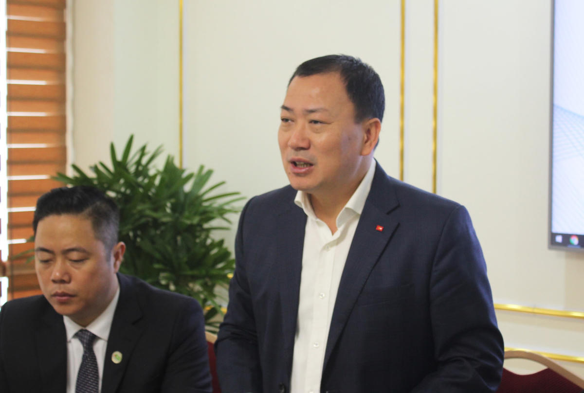 Ông Đặng Thanh Phương, Phó Trưởng ban Đối ngoại và Kiều bào UBTƯ MTTQ Việt Nam phát biểu tại Hội nghị.