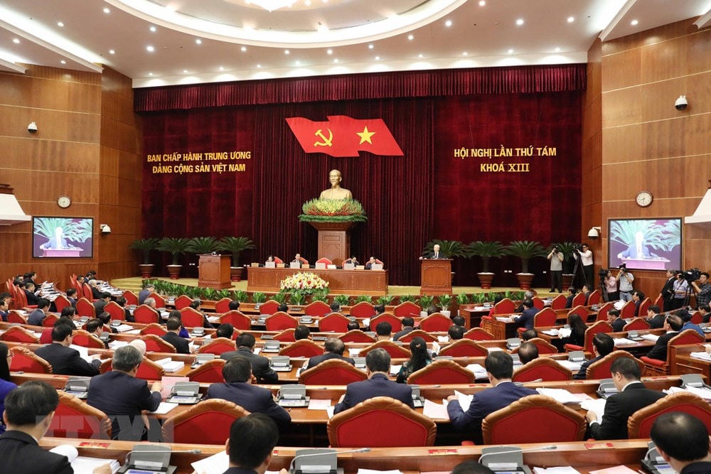 Toàn cảnh phiên khai mạc Hội nghị Trung ương 8, khóa XIII. (Ảnh: Phương Hoa/TTXVN).