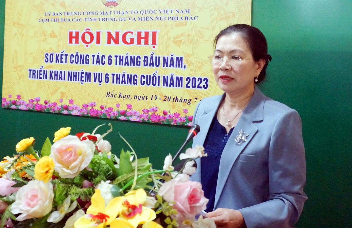 Phó Chủ tịch Trương Thị Ngọc Ánh phát biểu tại hội nghị.