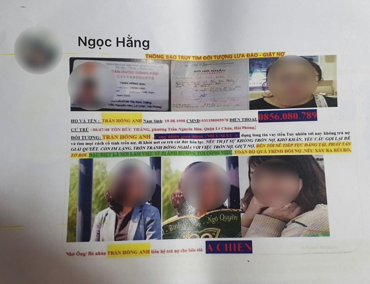 Nhiều tin nhắn, ảnh ghép với nội dung “khủng bố” nhằm tới một số nhân viên bộ phận quản lý nhân sự của Công ty.