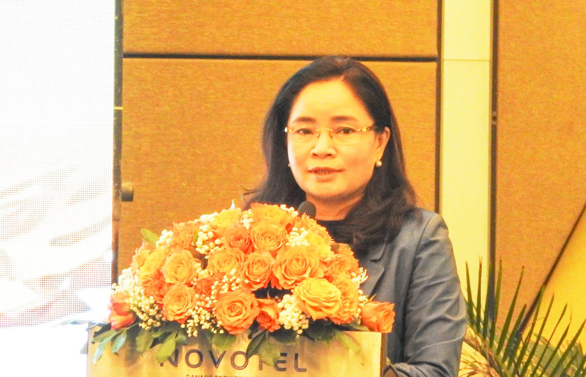 Thứ trưởng Bộ Văn hóa, thể thao và Du lịch Trịnh Thị Thủy phát biểu tại Hội thảo. Ảnh: Thanh Tùng.