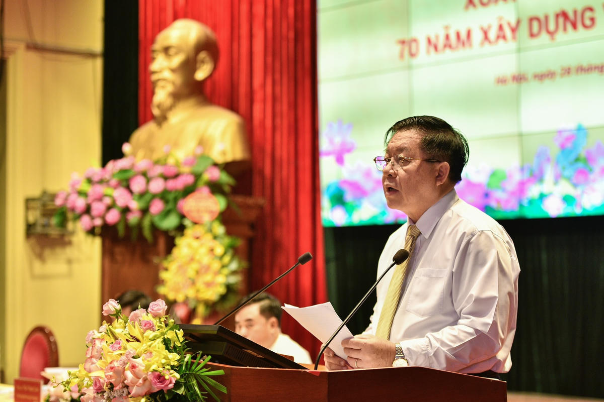 Ông Nguyễn Trọng Nghĩa, Bí thư Trung ương Đảng, Trưởng ban Tuyên giáo Trung ương đánh giá kết quả 70 năm ngành xuất bản.