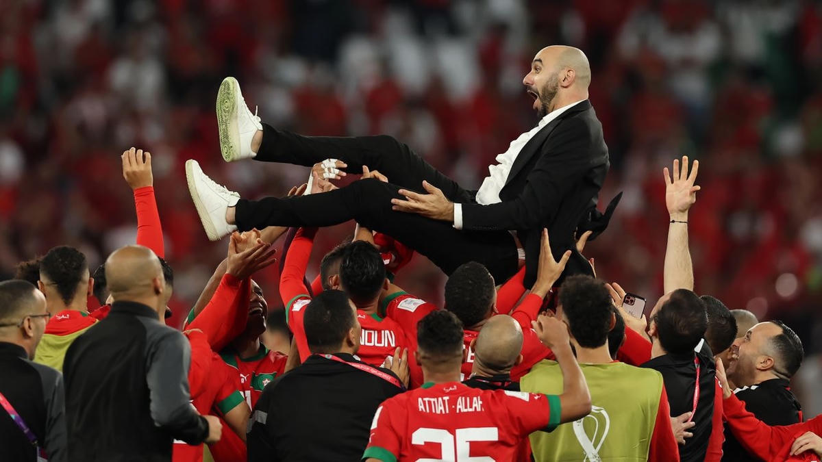 HLV Walid Regragui là kiến trúc sư trưởng trong chiến thắng của Morocco. Ảnh: ESPN.