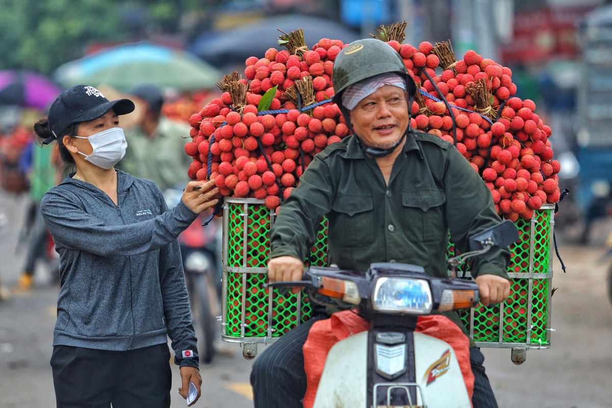 Nhộn nhịp chợ vải