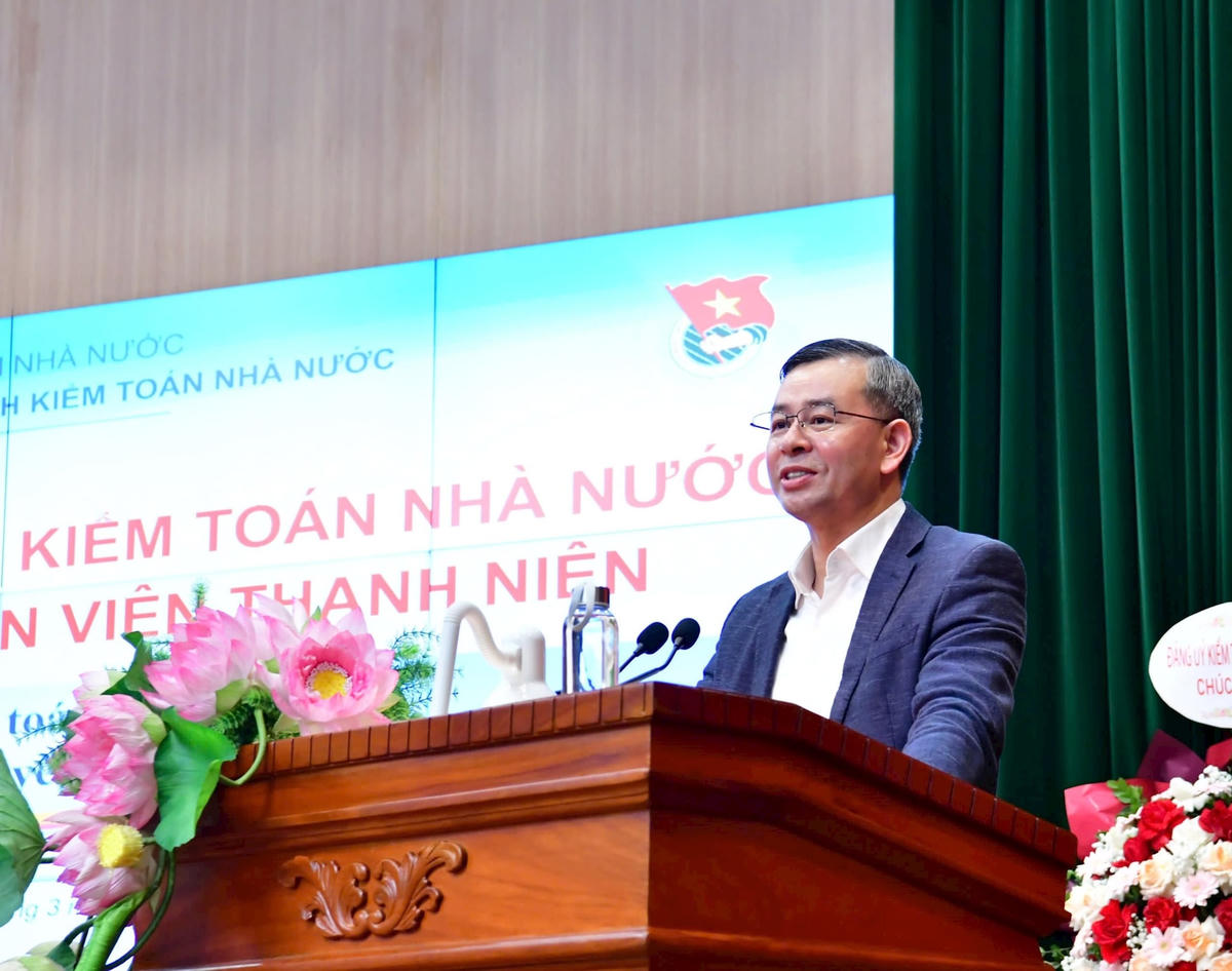 Tổng Kiểm toán nhà nước Ngô Văn Tuấn phát biểu tại chương trình.
