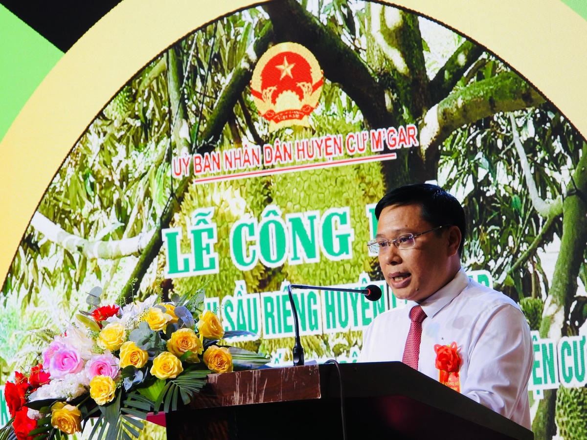 Ông Vũ Hồng Nhật, Phó Bí thư Huyện ủy, Chủ tịch UBND huyện phát biểu khai mạc.