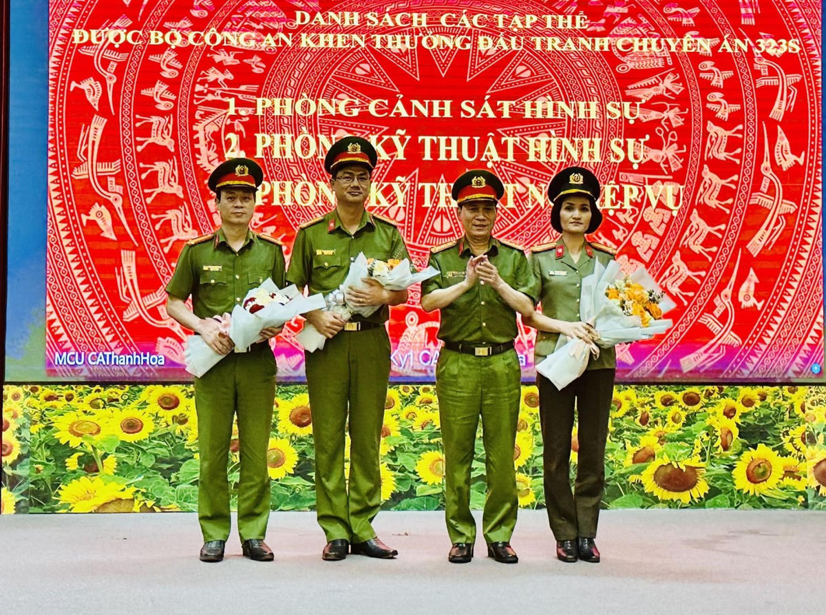 3 tập thể thuộc Công an tỉnh Thanh Hóa được Bộ Công an thưởng nóng.