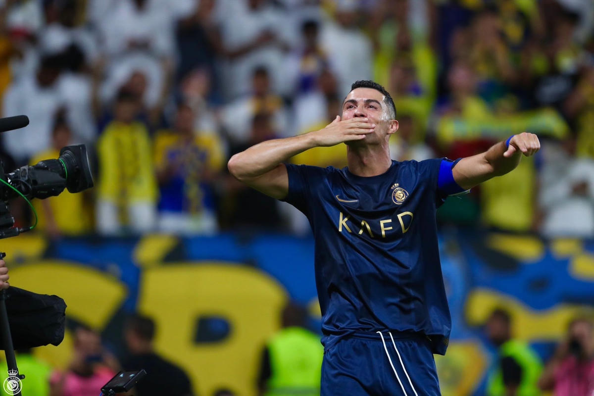 Phong độ cao trong màu áo Al-Nassr giúp Cristiano Ronaldo nhận giải Cầu thủ xuất sắc nhất tháng 8 tại Saudi Pro League. Ảnh: Al-Nassr.