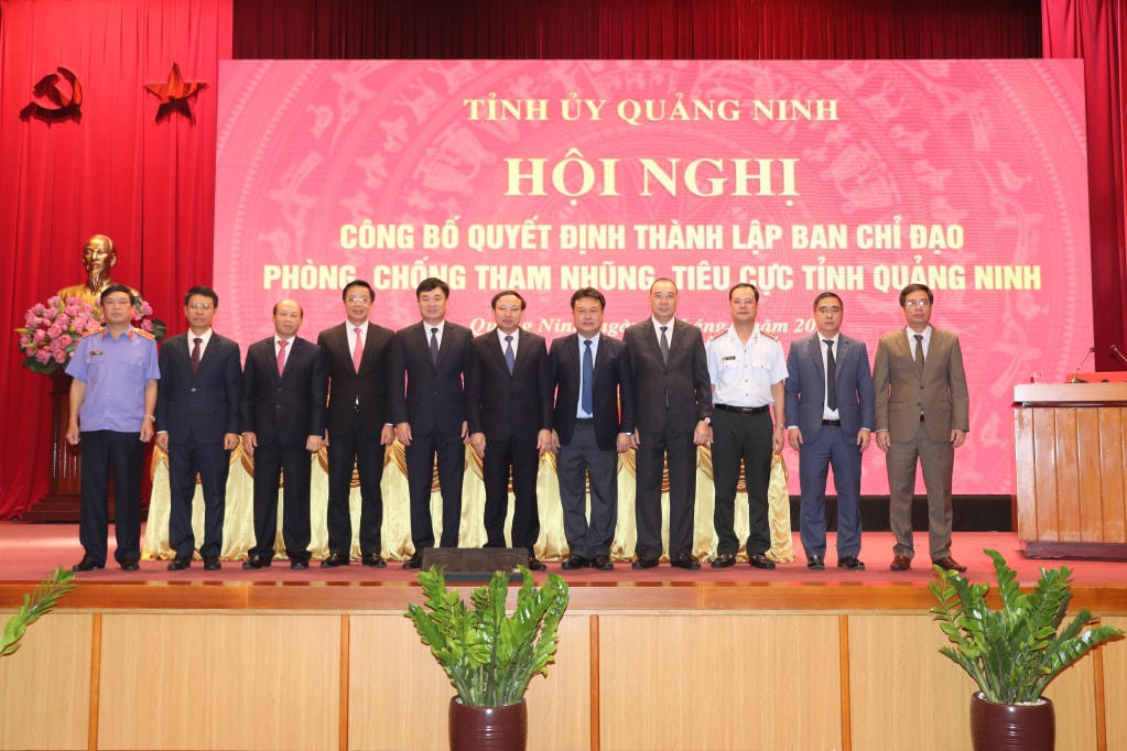 Ban Chỉ đạo Phòng chống tham nhũng, tiêu cực tỉnh Quảng Ninh ra mắt. Ảnh: QMG.