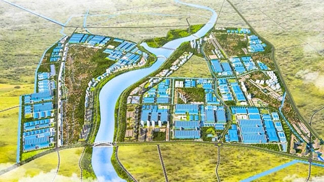 Khu công nghiệp - Đô thị - Dịch vụ Liên Hà Thái rộng 588.84 ha.