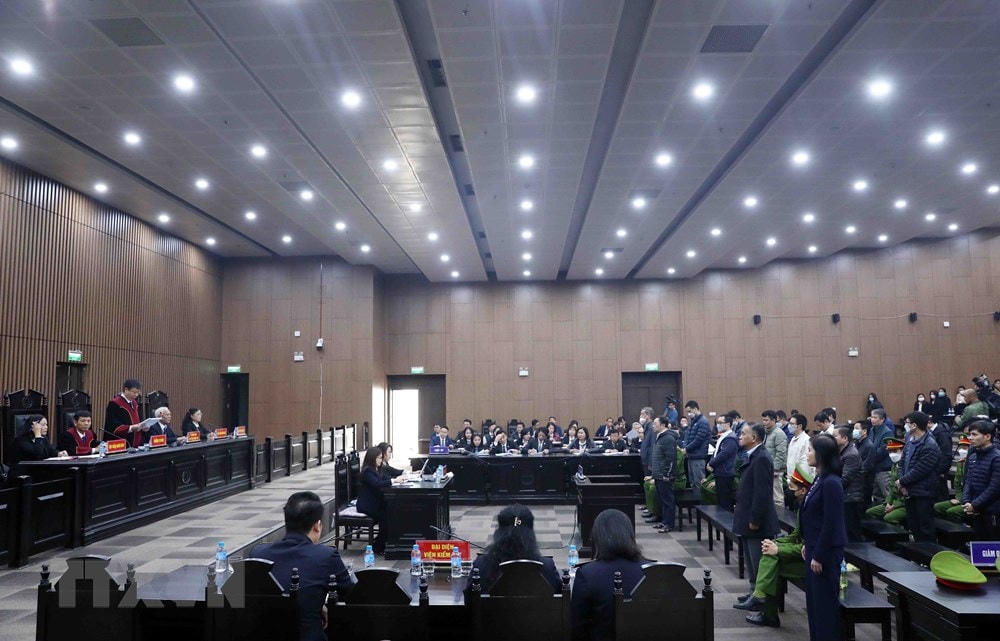 Quang cảnh buổi tuyên án. (Ảnh: Phạm Kiên/TTXVN).