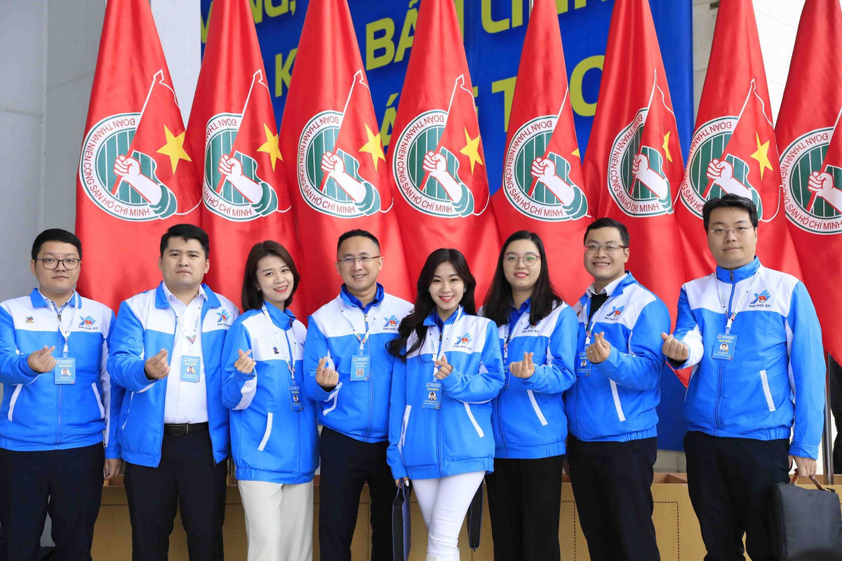 Đoàn đại biểu Đoàn Khối các Cơ quan Trung ương tham dự Đại hội. Ảnh: Minh Đức/TTXVN.