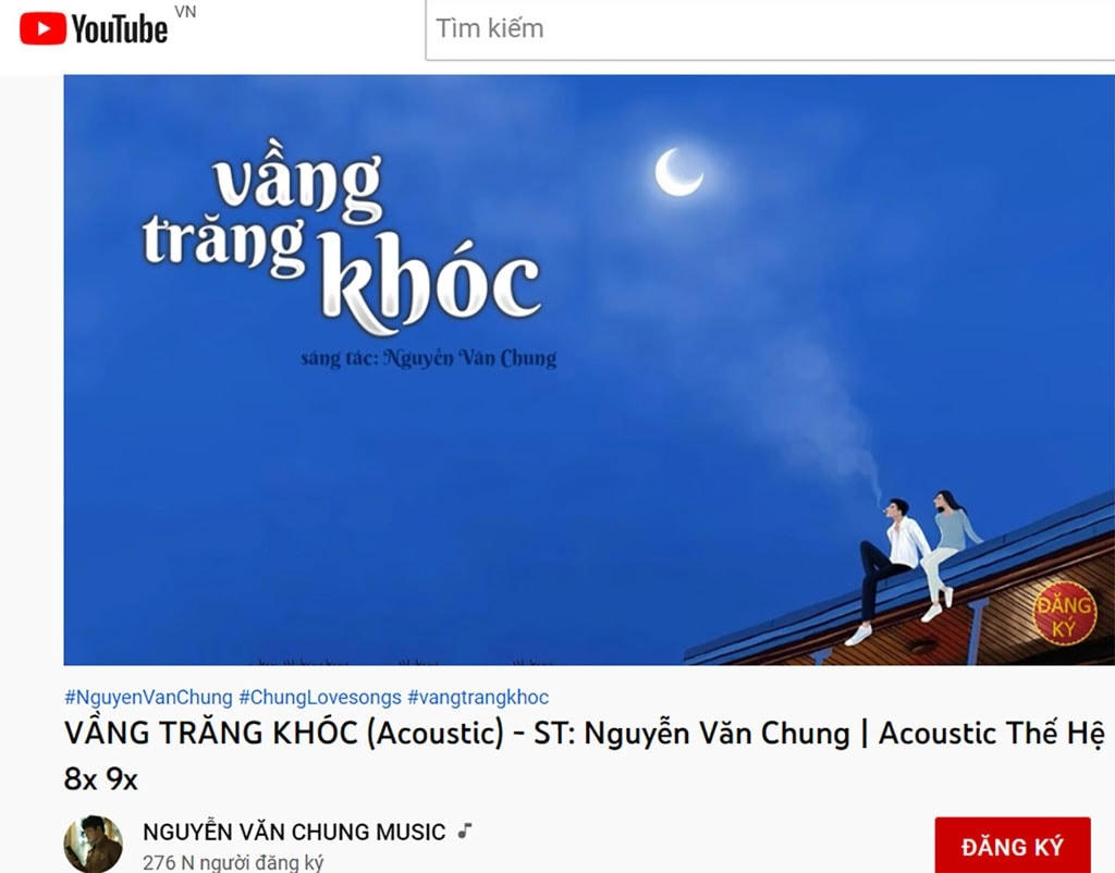 Vầng trăng khóc là tác phẩm đã được VCPMC đòi bản quyền lại cho nhạc sĩ Nguyễn Văn Chung.