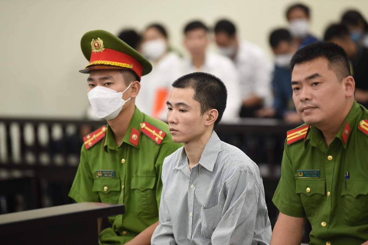 Bị cáo Nguyễn Trung Huyên tại tòa. Ảnh: Xuân Ngọc.