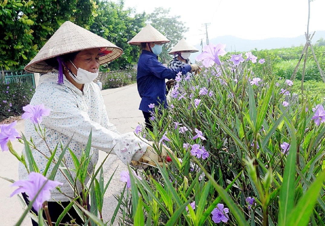 Xây dựng khu dân cư sáng, xanh, sạch, đẹp nhận được sự hưởng ứng của người dân. Ảnh: Dương Hà