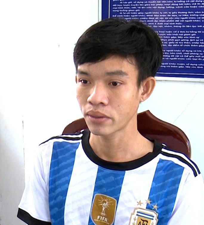 Nguyễn Văn Quý (31 tuổi) tại cơ quan Công an. 
