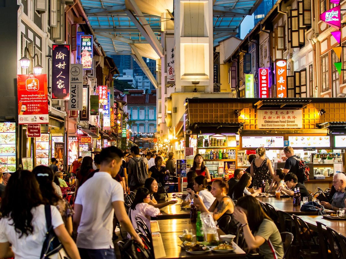 Khu chợ đêm ở Singapore. Ảnh: Blogspot.