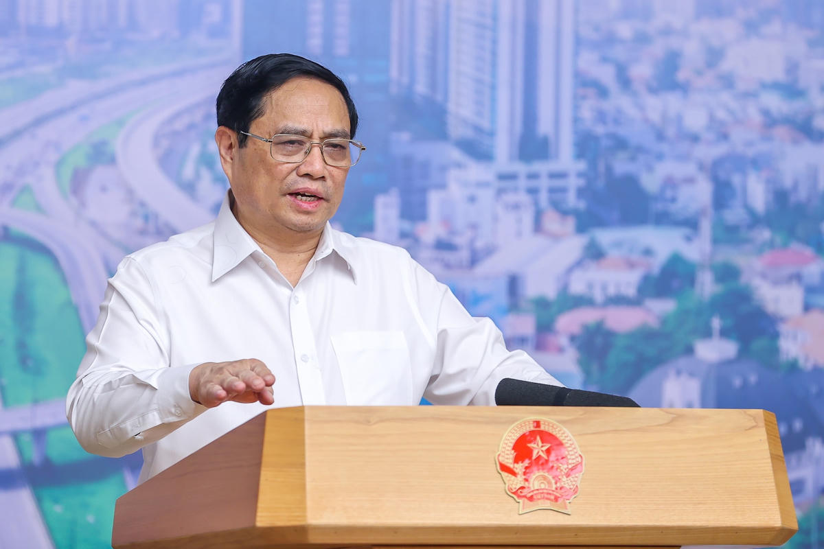 Thủ tướng Phạm Minh Chính phát biểu tại phiên họp. Ảnh: VGP.