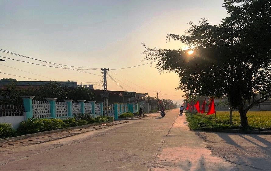 Một góc xã nông thôn mới xã Thăng Long.