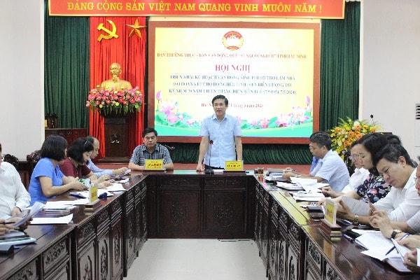Ông Lê Đức Kỳ, Phó Chủ tịch Thường trực Ủy ban MTTQ tỉnh Bắc Ninh, Phó Trưởng Ban vận động tỉnh Bắc Ninh phát biểu chỉ đạo tại Hội nghị (ảnh: MTTQ tỉnh Bắc Ninh).