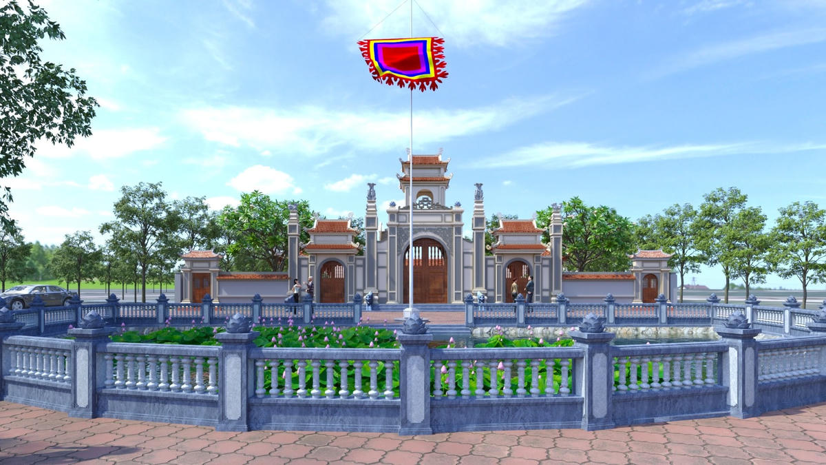 Phối cảnh cổng chính.