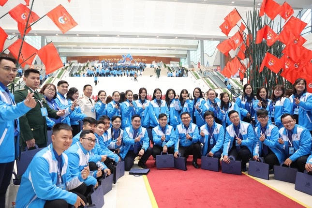 Các thanh niên tiêu biểu dự Đại hội Đoàn toàn quốc lần thứ XII.