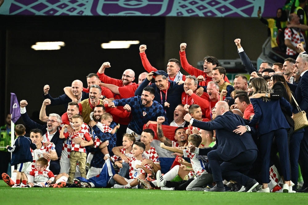Nụ cười hạnh phúc sau chiến thắng của Croatia.