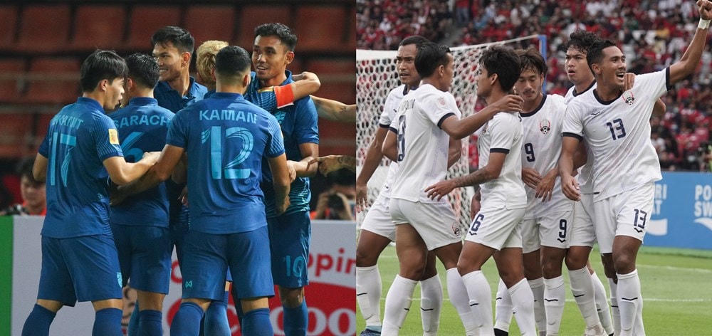 Campuchia (áo trắng) thua 1-3 trước Thái Lan. (Nguồn: AFF).