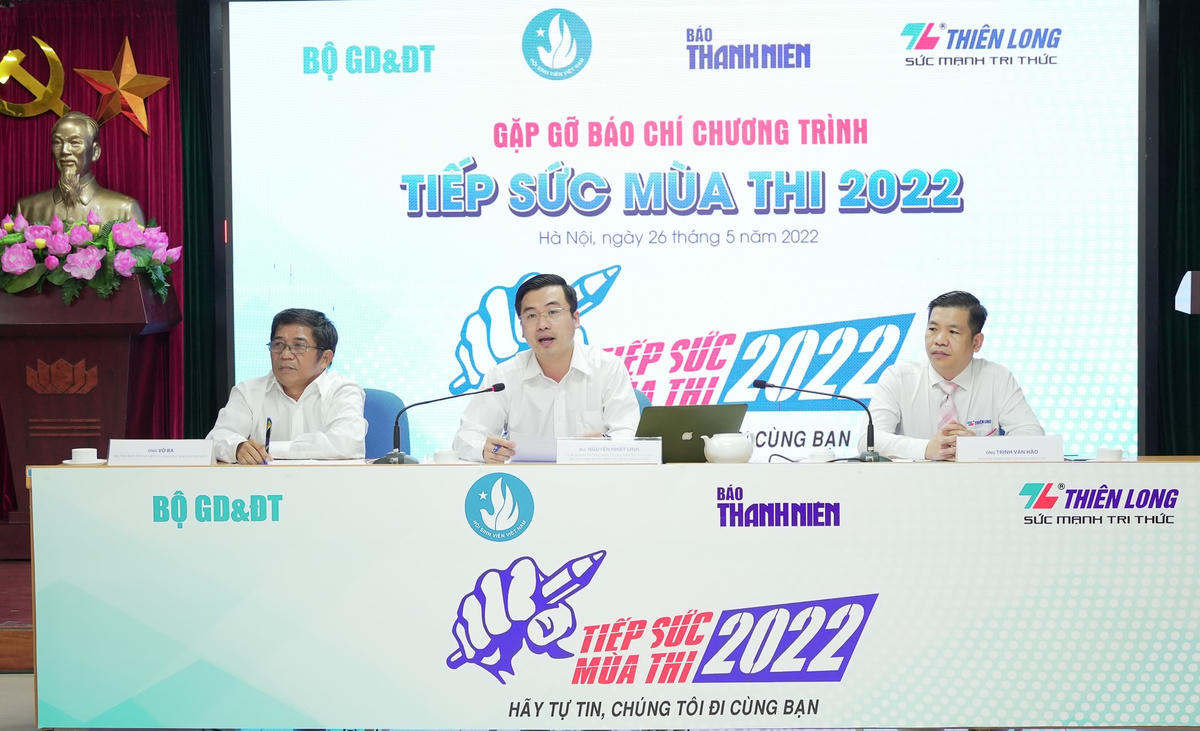 Ban tổ chức thông tin về chương trình Tiếp sức mùa thi 2022.