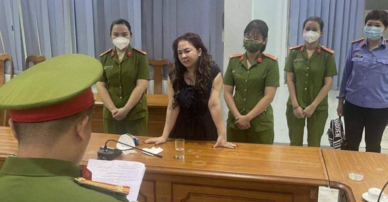 Bị can Nguyễn Phương Hằng thời điểm làm việc với cơ quan điều tra. (Ảnh: CACC)